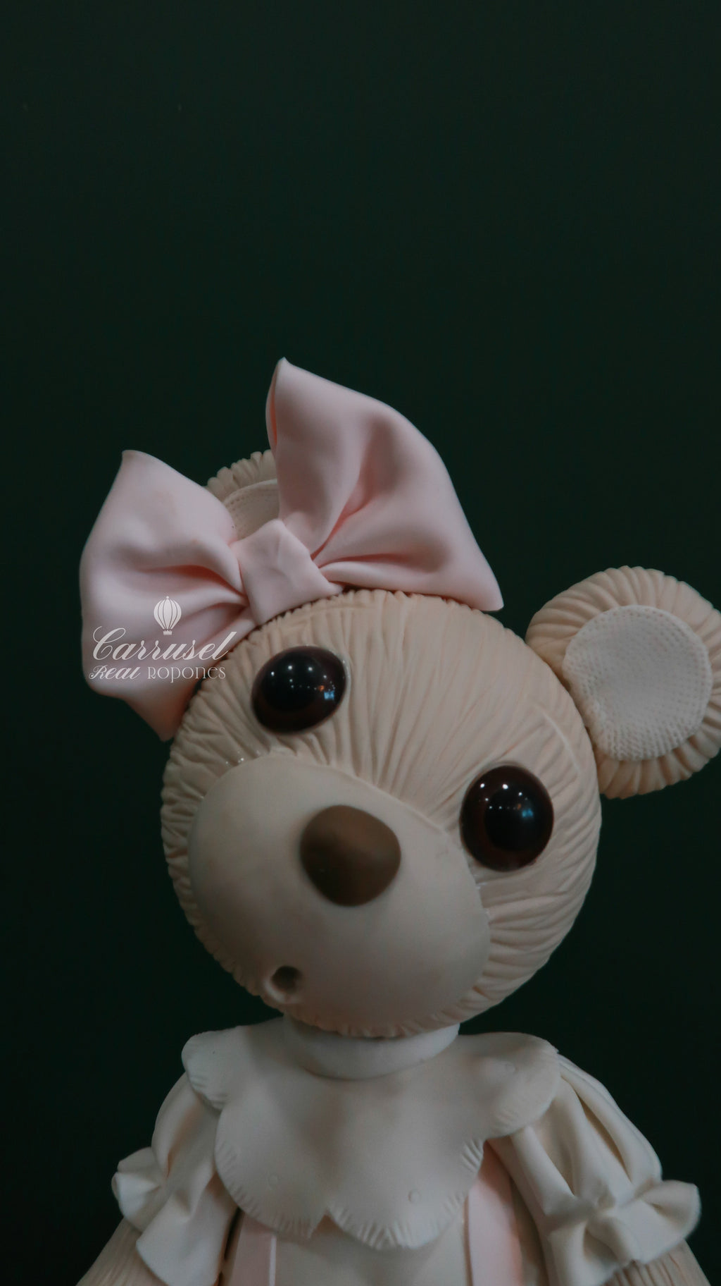 Oso rosa detalle de Moño